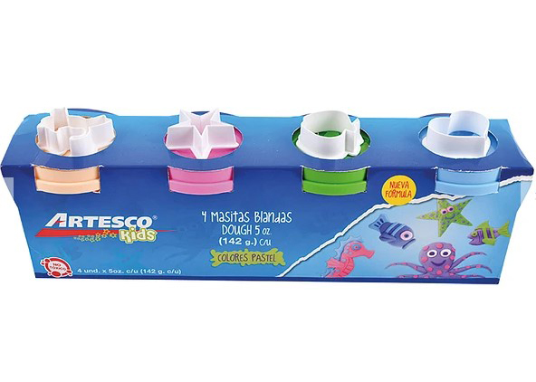 MASITA MOLDEABLE 5 ONZ  C. PASTEL 4 COLORES