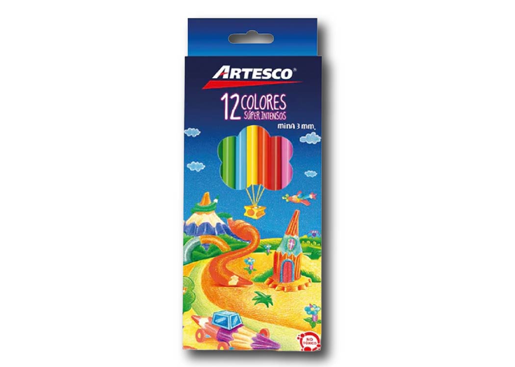 LAPIZ DE COLOR 12 UND LARGO TRIANGULAR ECO