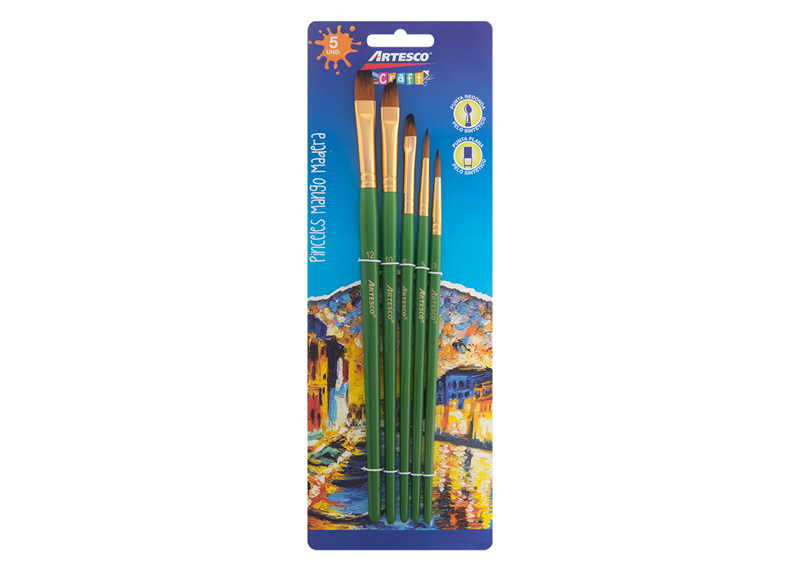 PINCEL NYLON REDONDO/PLN MG VDE 5 PCS