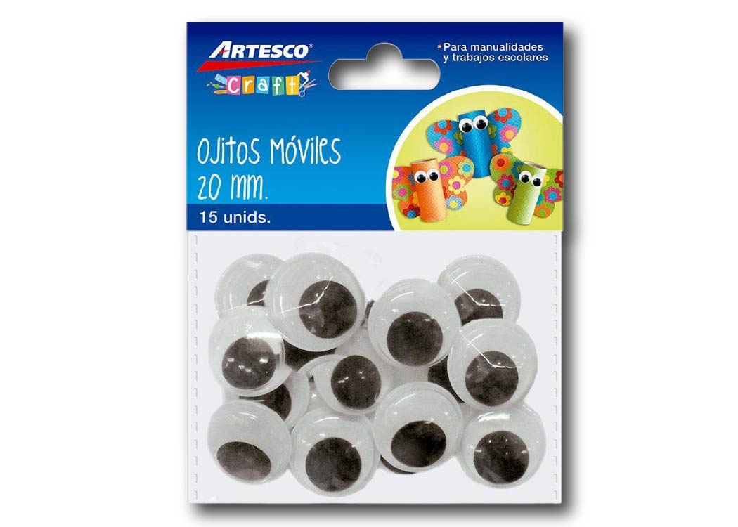 OJITOS MOVILES 20 MM BOLSA X 15 UND