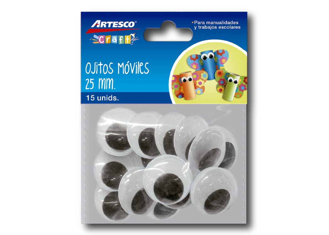OJITOS MOVILES 25 MM BOLSA X 15 UND