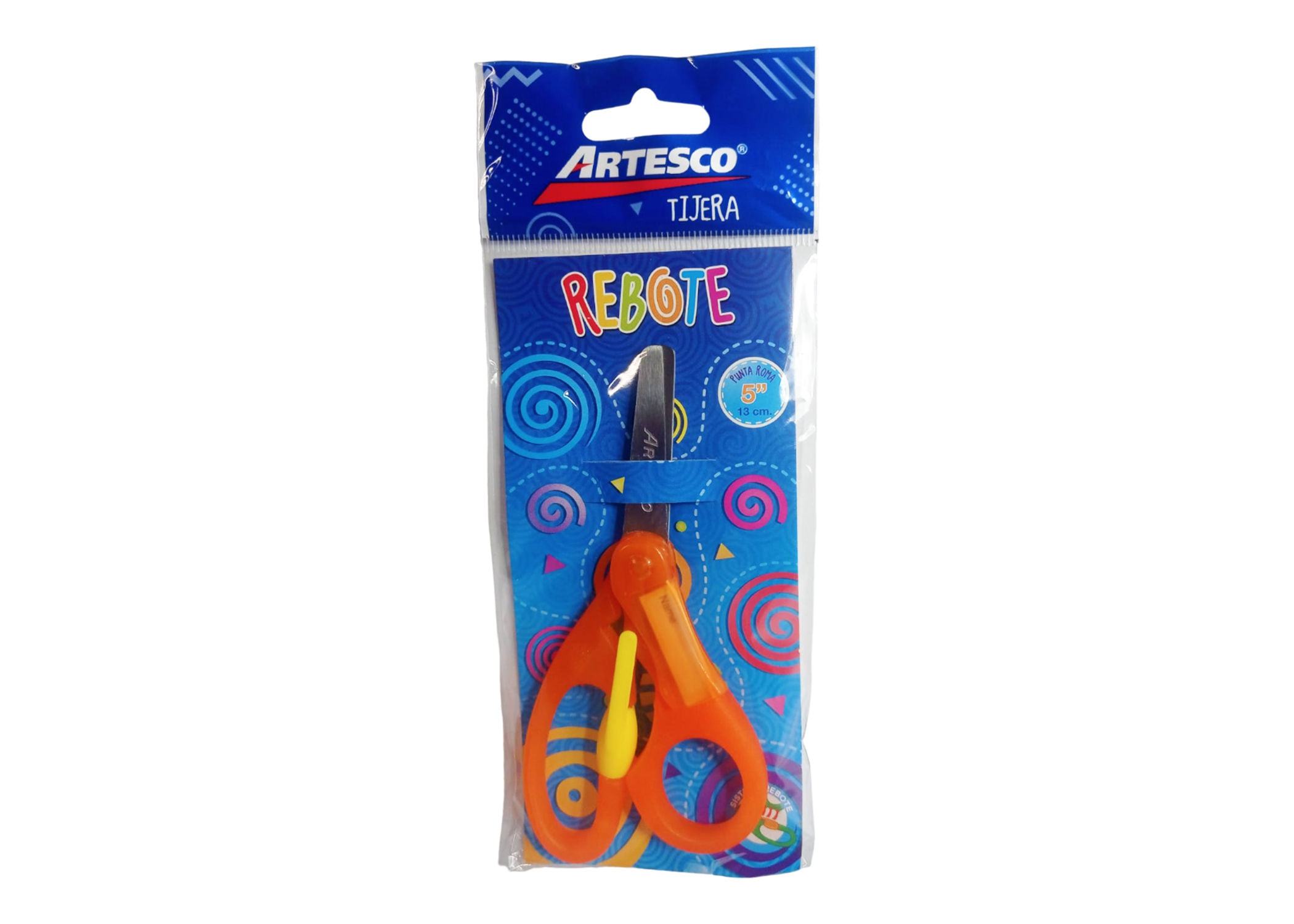 TIJERA ESCOLAR DE 5.5" CON REBOTE "LA NARANJITA"