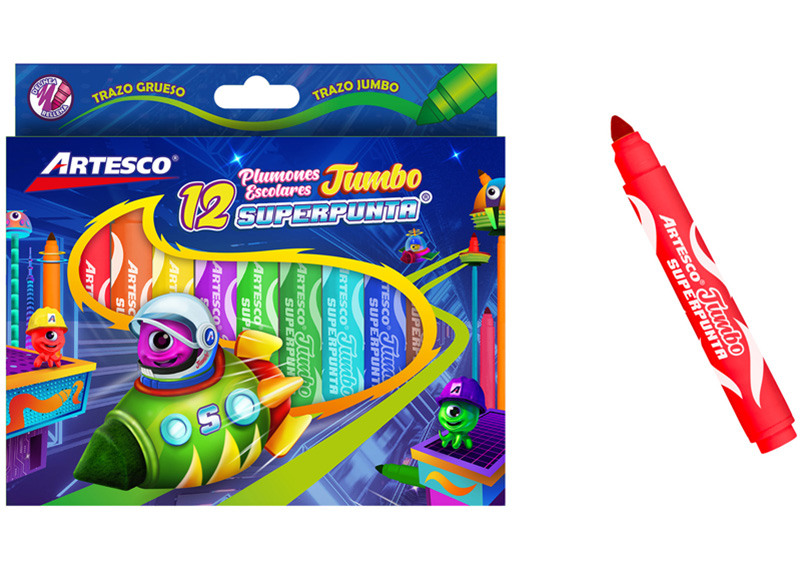 MARCADOR JUMBO SUPERPUNTA X12