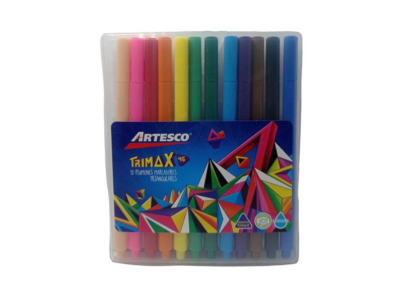 MARCADORES DELG TRIMAX A45 CJA PLASTIC 12 PCS