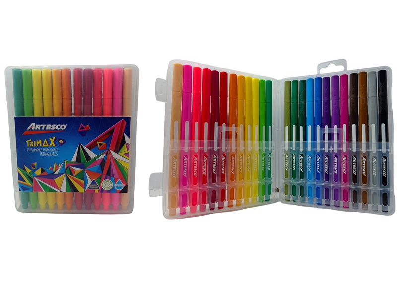 MARCADORES DELG TRIMAX A45 CJA PLASTIC 24 PCS
