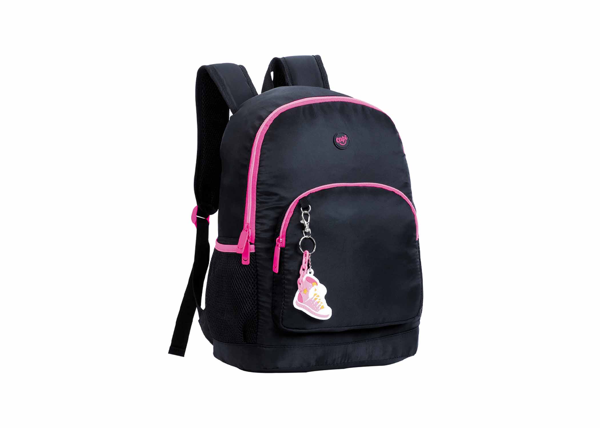 MOCHILA P/LAPTOP SKATE GIRL ROSA/NEGRO 16PLG JF