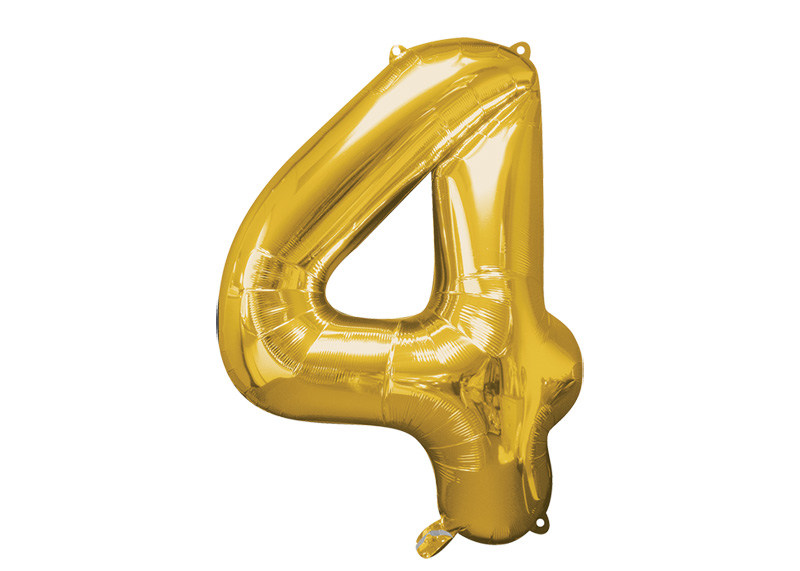 GLOBO 14" SC NUMERO 4 GOLD