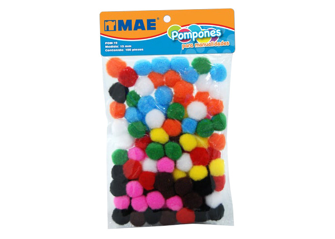 POM POM DE 45MM COLORES SURTIDOS