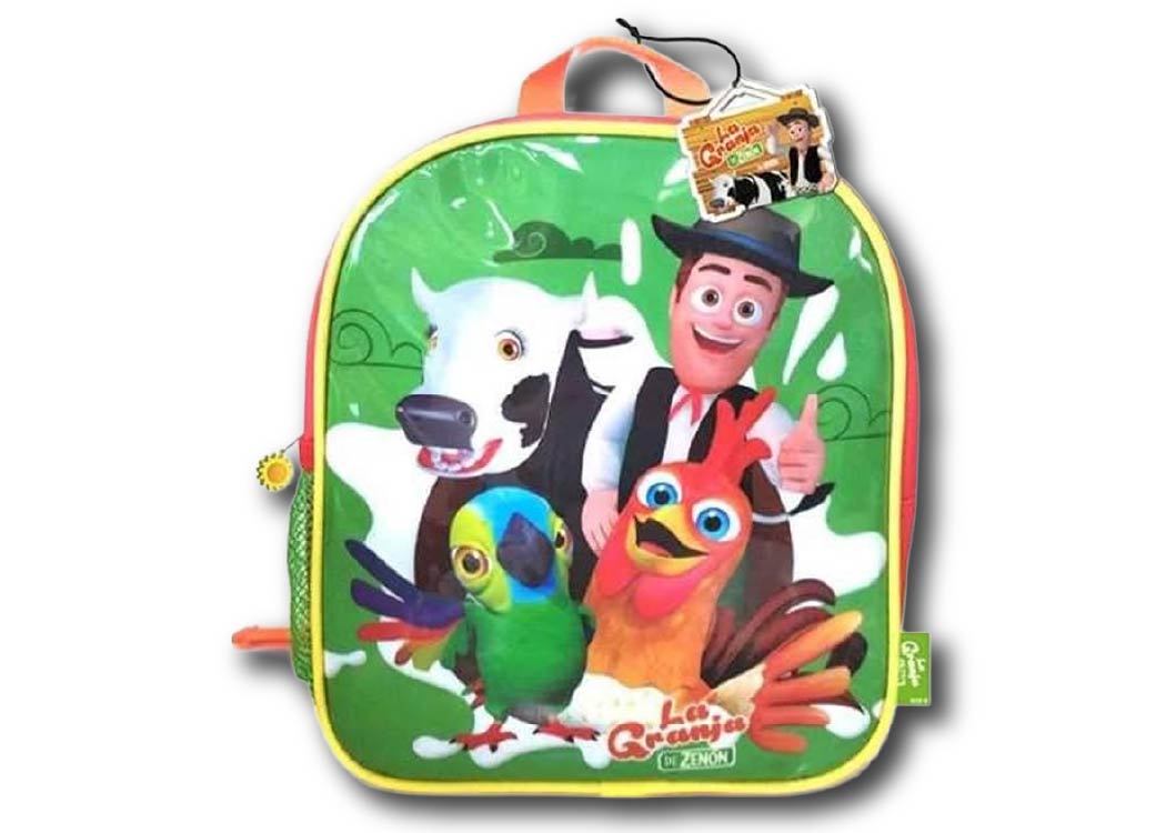 MOCHILA ESCOLAR 20X28X37CM LA GRANJA DE ZENON