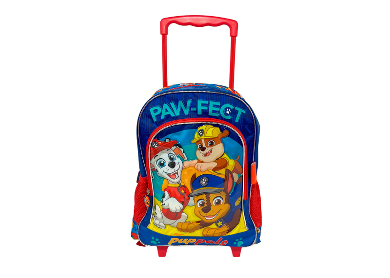 MOCHILA ESCOLAR C/RUEDA 14 plg PVC POUCH PAW PATROL (600D)