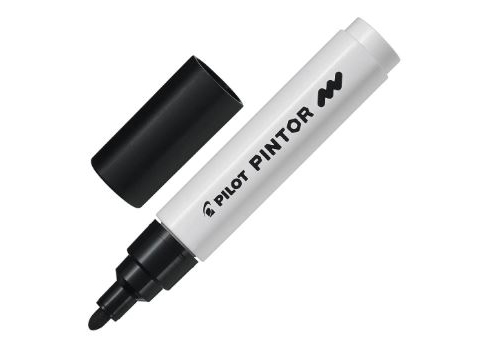 MARCADOR PERMANENTE PINTOR P MEDIA NEGRO UND