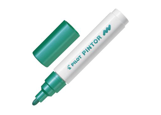 MARCADOR PERMANENTE PINTOR P MEDIA VERDE METALICO UND