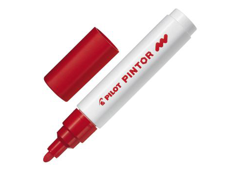 MARCADOR PERMANENTE PINTOR P MEDIA ROJO UND