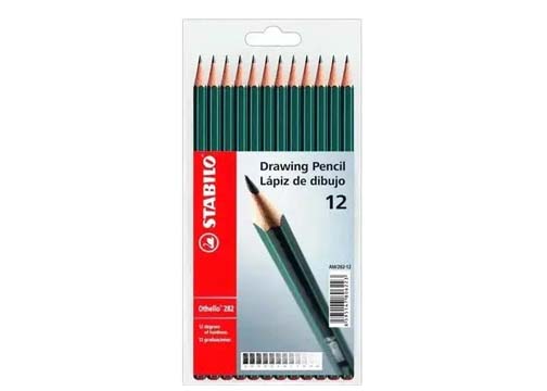 LAPIZ DE GRAFITO PARA DIBUJO ESTUCHE 12 PCS 8B 6B 4B 3B 2B B HB F H 2H 3H 4H GRADUADO