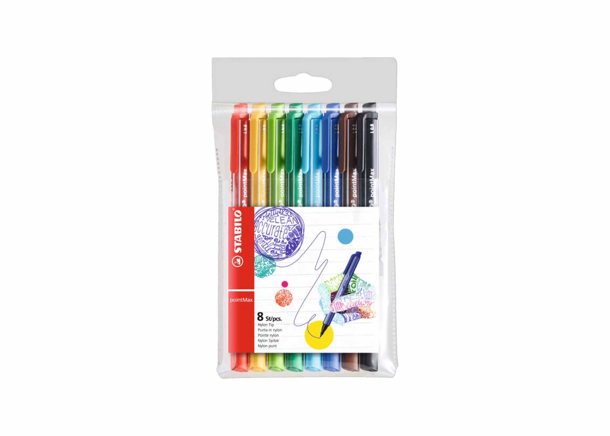 MARCADOR FINE LINE POINTMAX BLISTER 8 PCS