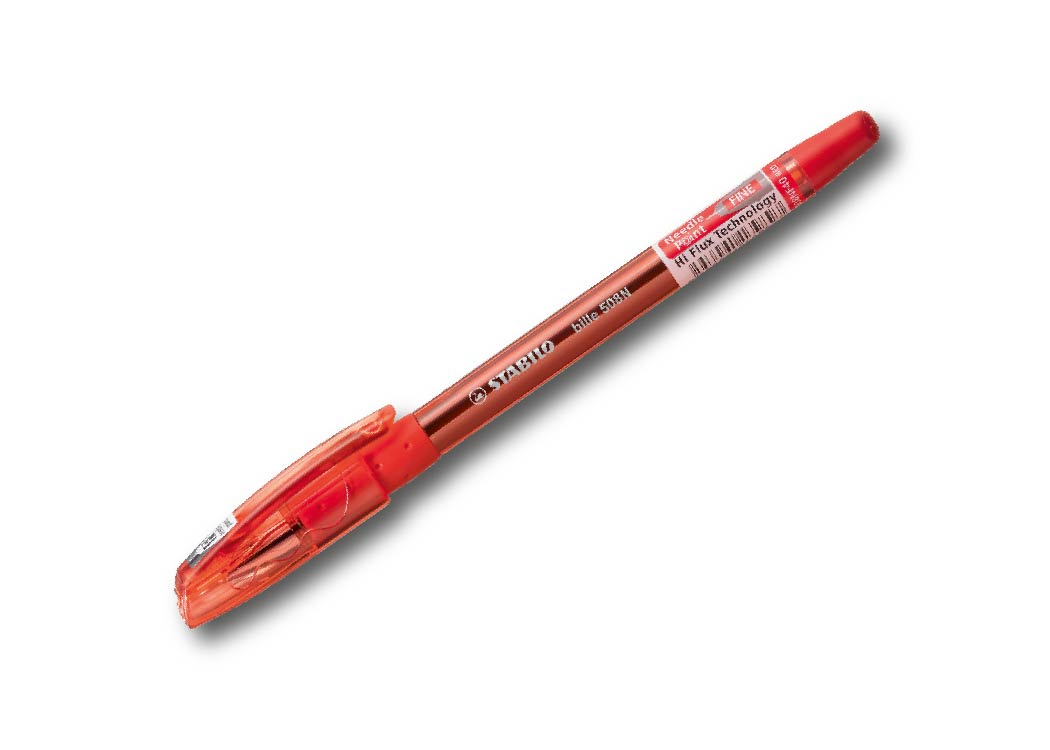LAPICERO P. FINA BILLE HI-FLUX C/GRIP DE HULE ROJO  0.7MM