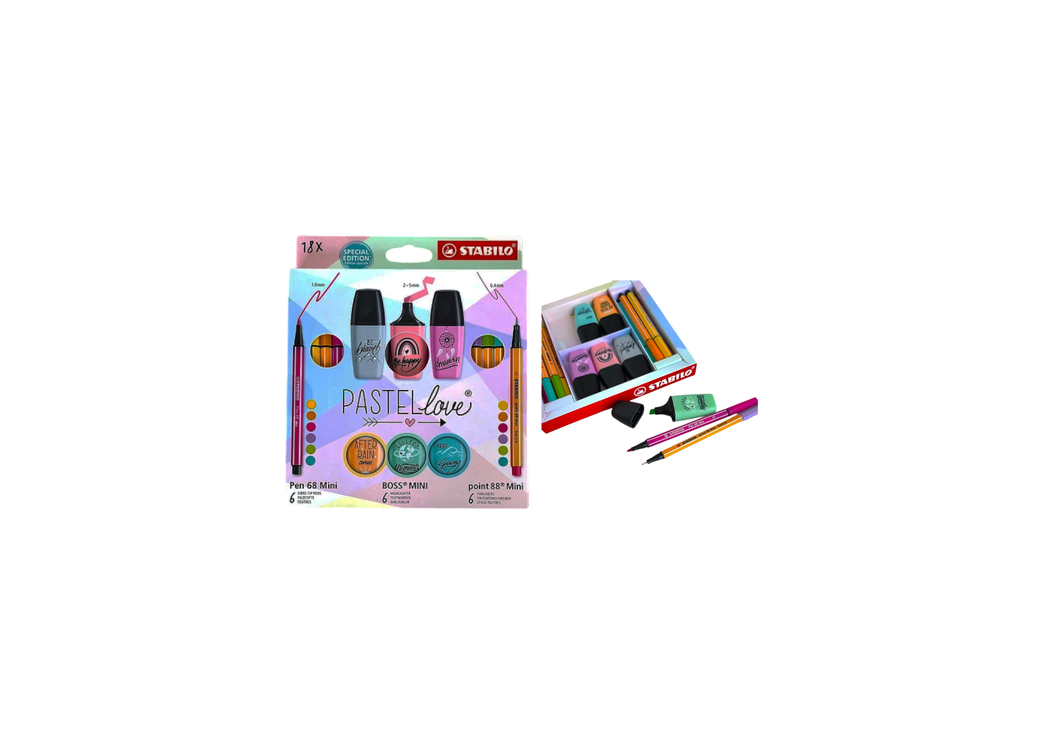 ESTUCHE DE MARCADORES PASTELLOVE 18 PCS