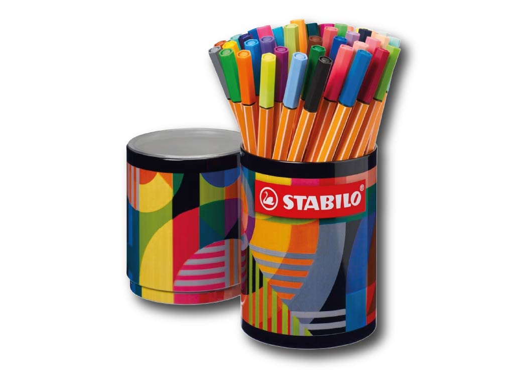 MARCADOR POINT 88 SET DE 45 COLORES ARTY CILINDRO METALICO