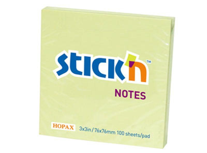 BLOCK ADHES 3X3" AMARILLO 100 HOJAS POST IT