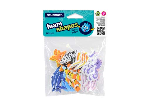 FOMI ADHESIVOS ANIMALES MARINOS 40PCS