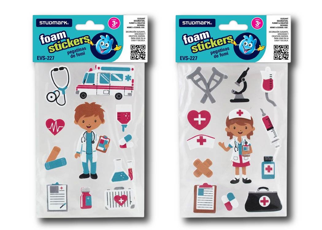 FOMI ADHESIVO DOCTOR Y ENFERMERA
