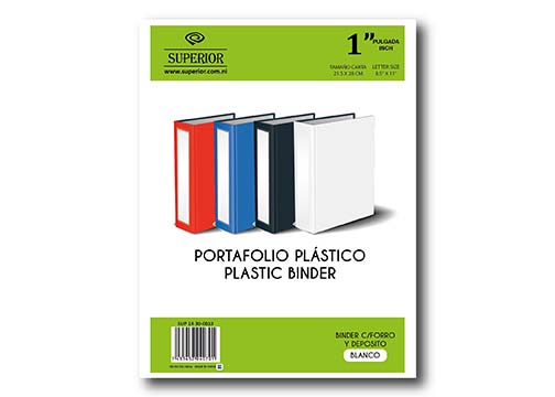 BINDER DE 1 PLG BLANCO C/FORRO Y DEPOSITO