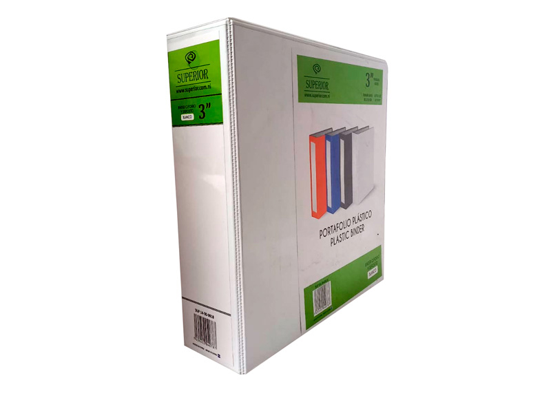 BINDER DE 3 PLG BLANCO C/FORRO Y DEPOSITO