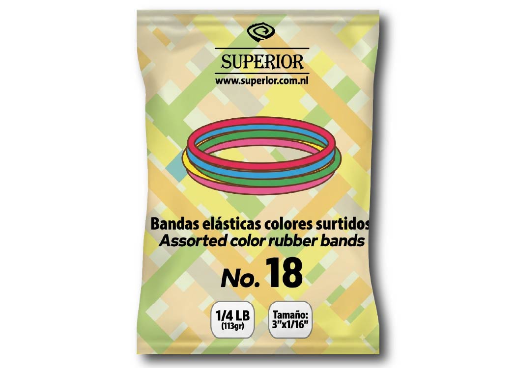HULE NO. 18 1/4 LIBRA COLORES SURTIDO 60% ELONGACION