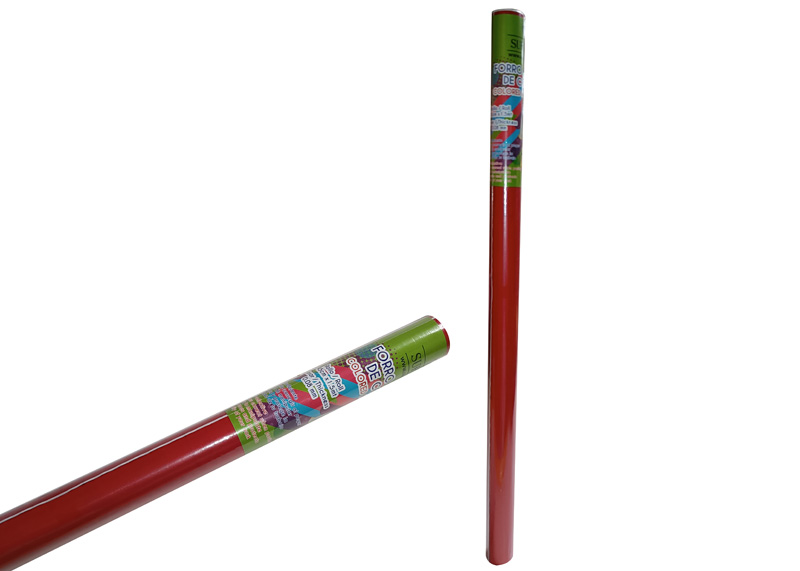 FORRO ADHESIVO PVC ROJO 1.5MT X 45CMS X 0.08 MM