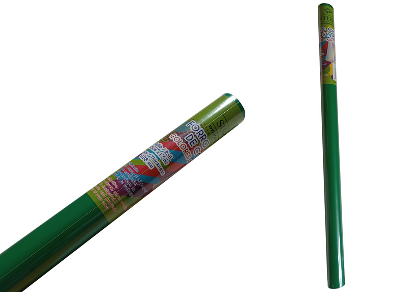 FORRO ADHESIVO PVC VERDE  1.5MT X 45MT X 0.08 MM