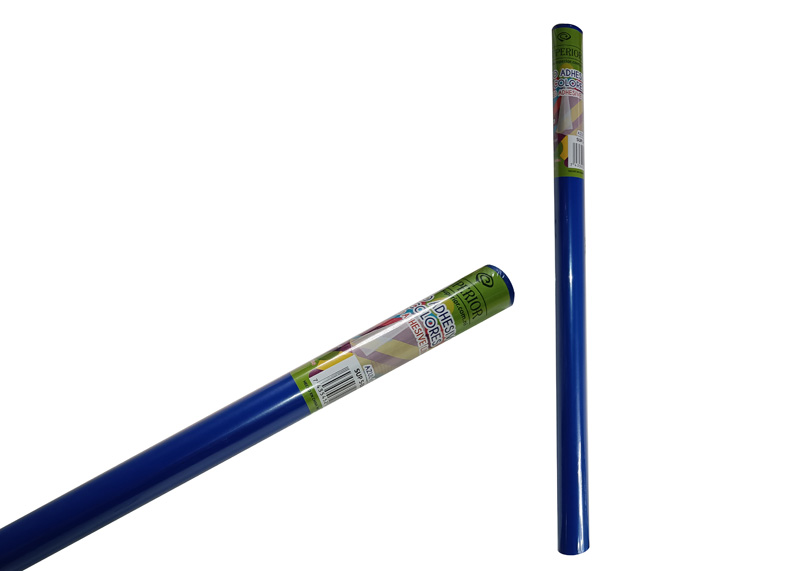 FORRO ADHESIVO PVC AZUL 1.5MT X 45MT X 0.08 MM