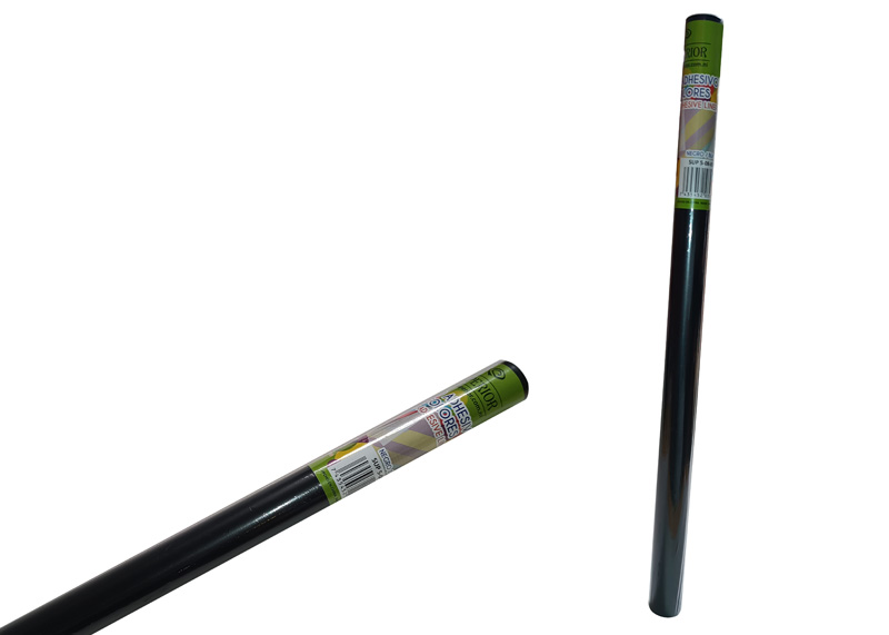 FORRO ADHESIVO PVC NEGRO 1.5MT X 45MT X 0.08 MM