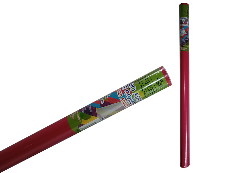 FORRO ADHESIVO PVC FUCSIA 1.5MT X 45MT X 0.08 MM