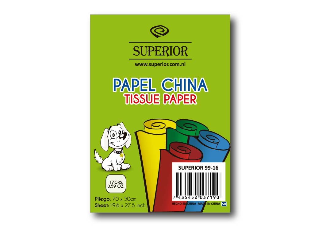 PAPEL CHINA UND CELESTE FUERTE