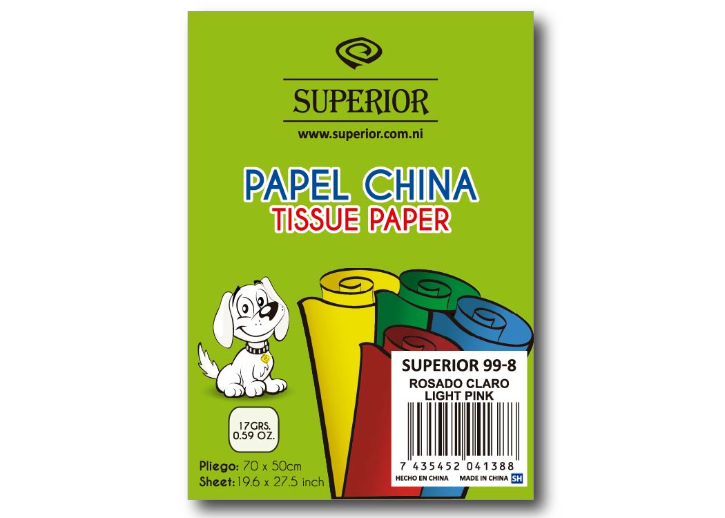 PAPEL CHINA UND ROSADO CLARO