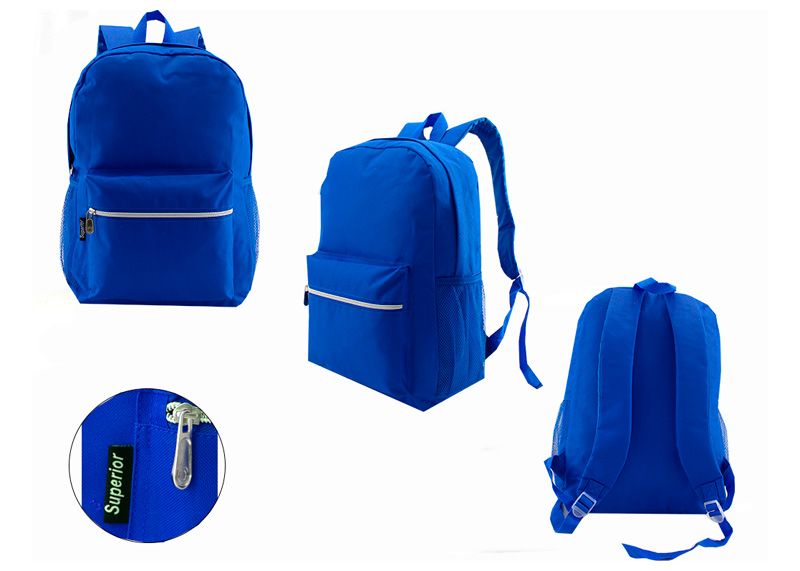 MOCHILA ESCOLAR POLIESTER 44X14X32CM AZUL ROYAL