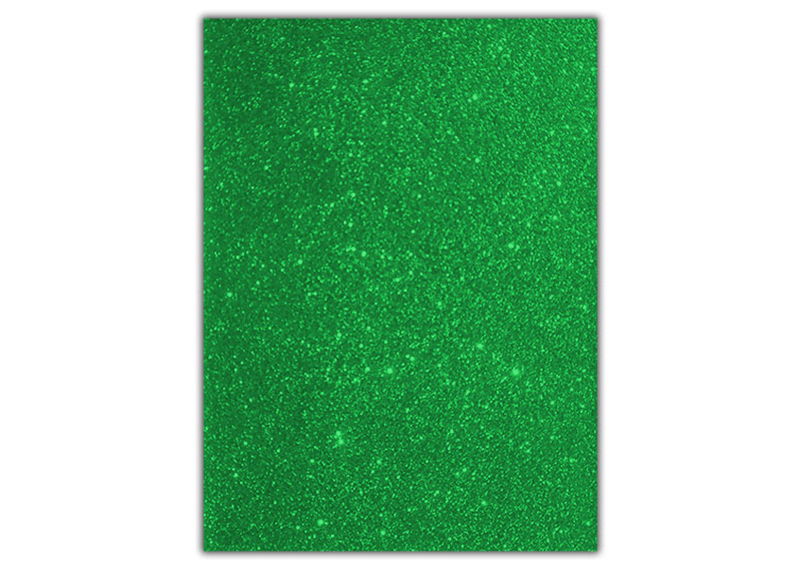 FOMI ESCARCHADO T/CARTA 21.5X28 CM VERDE UNIDAD GL-EVA-011