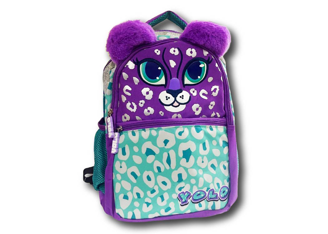 MOCHILA ESCOLAR 16PLG ANIMALES JF