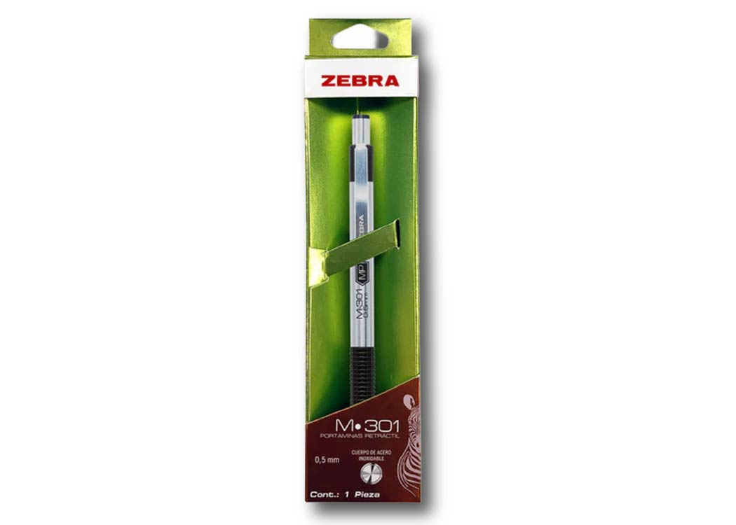 LAPIZ MECANICO METALICO 0.7MM M-301 ESTUCHE 1PZ