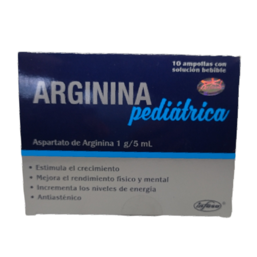ARGININA PEDIATRICA 1G/5ML CAJA X 10 AMP BEBIBLE (Precio x Unidad ...