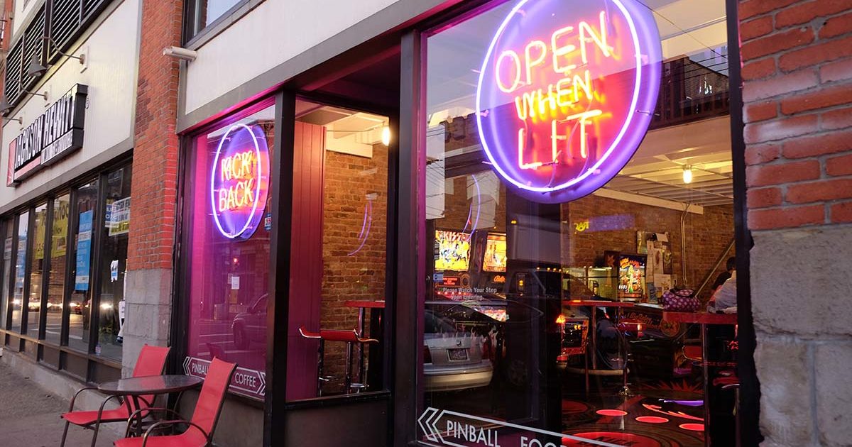 On the Grid Kickback Pinball Cafe