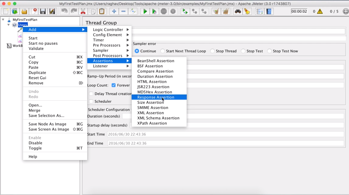 Working with Assertions in JMeter