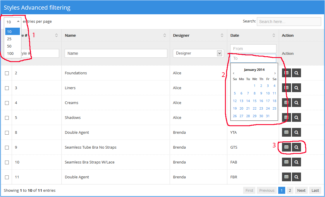 DataTable-AdvancedColumnFilter