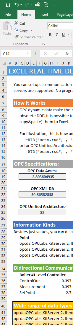 Excel Option for QuickOPC Excel Option for QuickOPC