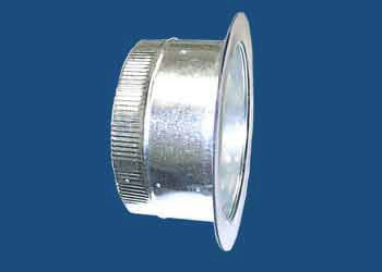 M&M Manufacturing 503ATH 503ATH4 Air Tite Starting Collar, 4" Fitting Size, Round, Gasketed Flange, Slip-Fit, 5-1/4" Height, Flange Mount, 30 Ga, ASTM-A653 CS B Galvanized Steel