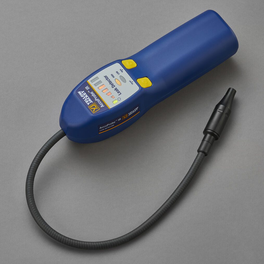 Yellow Jacket AccuProbe 69320 IR Refrigerant Leak Detector, 0.1 Oz/Yr Sensitivity, All Common Refrigerants (CFC, HCFC, HFC, HFO), Audible And Visual (Smartalarm LED) Leak Indicator, 0 Seconds (Instantaneous), 17" Probe Length, Rechargeable Li-Ion Battery, 8 Hrs
