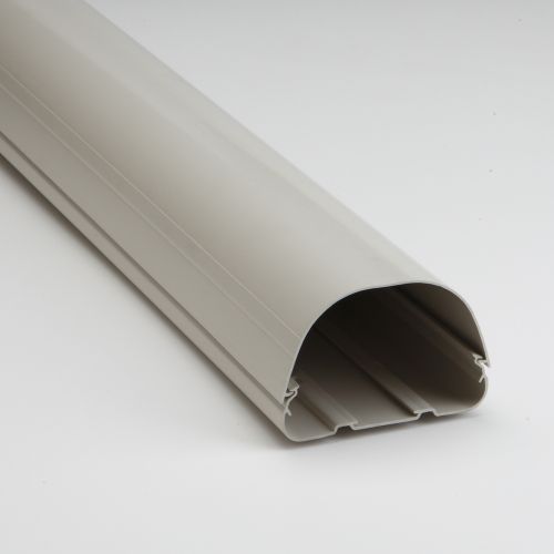 RectorSeal Fortress LD122I Line Set Cover Duct, 4-1/2" Size, 0 Degrees, Ivory, Wall Mount, Snap-Together, 90" Length, 3-1/4" Height, 4-5/8" Width