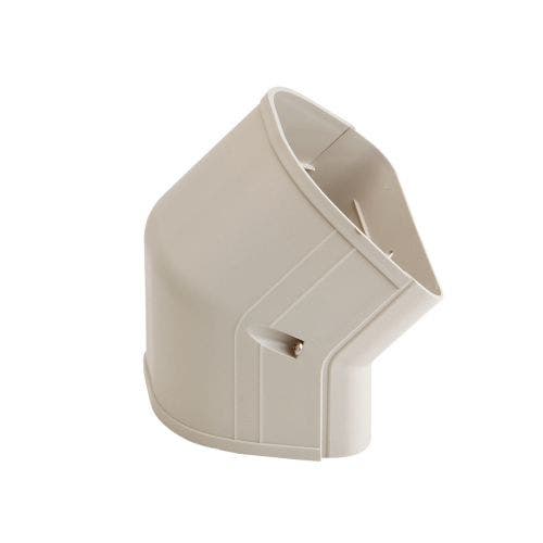 RectorSeal Fortress LCFO122I Outside Vertical Elbow, 4-1/2" Size, 45 Degrees, Ivory, Snap-Together, 5-1/4" Length, 3-1/2" Height, 4-7/8" Width