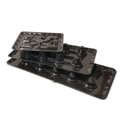 RectorSeal Goliath Furnace 96222 Secondary Drain Pan, 34" x 64" Size, 3/4" (Drain) Connection, -40-260 Â°F, UL 94-5VA Fire Rating, Dexelar Polymer, Black, Domestic
