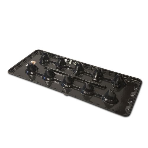 RectorSeal Goliath Furnace 96224 Secondary Drain Pan, 79" L x 33-3/4" W x 7-1/2" D (Outer/Max) Dimensions, Dexelar Polymer, Corrosion Resistant, -40-260 Â°F, Black, Domestic, UL 94-5VA, ASTM E-84 Class C Rated, IRC Code Compliant